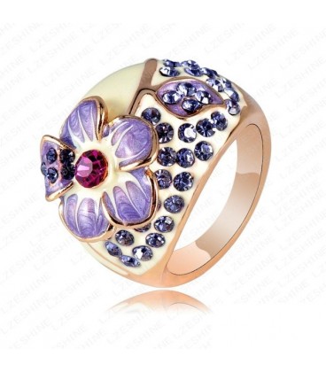 Blossoming Lilac Flower Ring