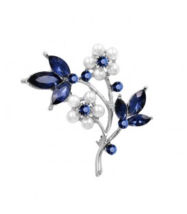 Blue Flower Brooch