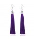 Tassels of Bali Deep Purple Drop Earrings