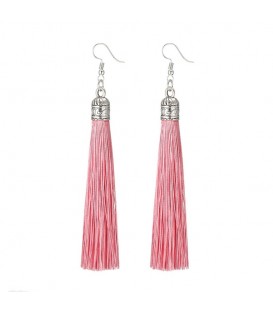 Tassels of Bali Pink Hues Drop Earrings