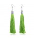 Tassels of Bali Lime Green Drop Earrings