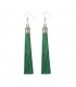 Tassels of Bali Green Drop Earrings