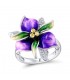 Purple Power Flower Ring