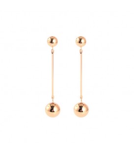 Geometric Gold Ball Dangle Earrings
