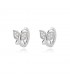 Butterfly Huggie Hoop Stud Earrings