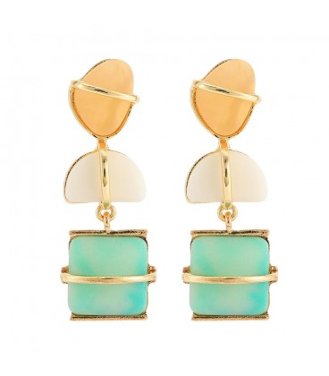 Trendy Geometric Acrylic Dangle Drop Earrings