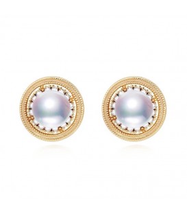 Blushing Pearls Stud Earrings