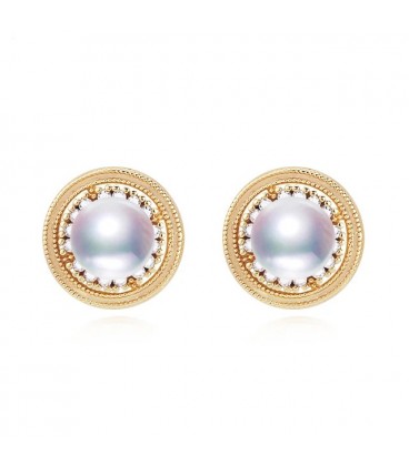 Blushing Pearls Stud Earrings