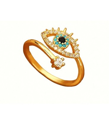 Gold Evil Eye Ring