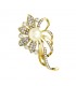 Gold Flower Brooch