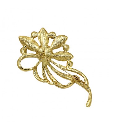 Gold Flower Brooch