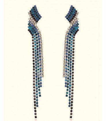 Blue Art Deco Earrings