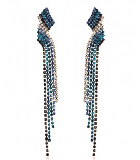 Blue Art Deco Earrings