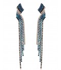 Blue Art Deco Earrings
