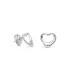 Heart Shape Sterling Silver Stud Earrings
