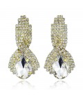 Fashion Set Auger Droplets X-type Crystal Earrings