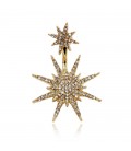 Singular Gold Plated Star Crystal Rhinestone Dangle Drop Earring (1) piece