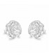 925 Sterling Silver Rose Design Stud Earrings