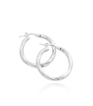 Elegant Sterling Silver Hoop Earrings