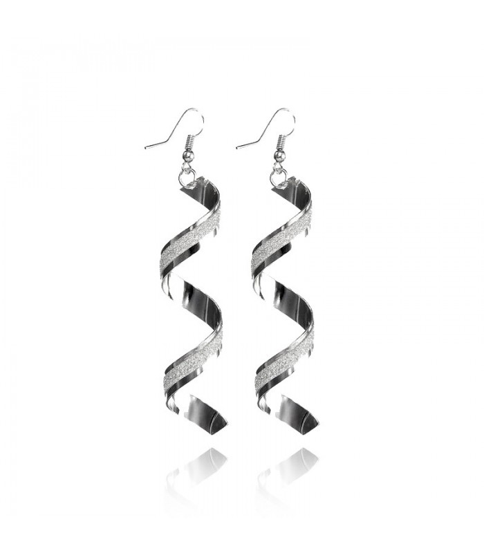 twisted silver earrings