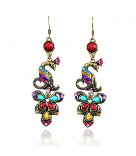 Colourful Elegance Peacock Earrings